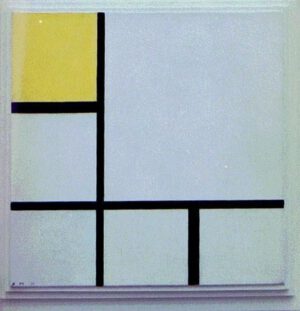 Piet Mondrian "Komposition mit Gelb" 50 x 50 cm
