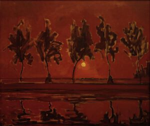 Piet Mondrian "Trees on the Gein Moonrise" 92 x 79 cm