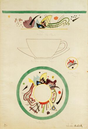 Wassily Kandinsky "Entwurf Für Eine Tasse Und Untertasse" 30 x 44 cm