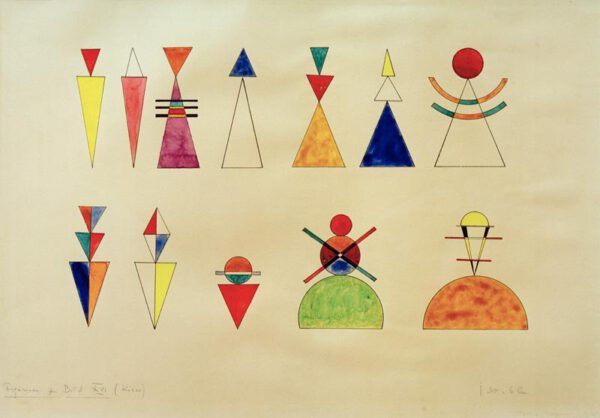 Wassily Kandinsky "Bilder Einer Ausstellung Figurinen" 50 x 33 cm