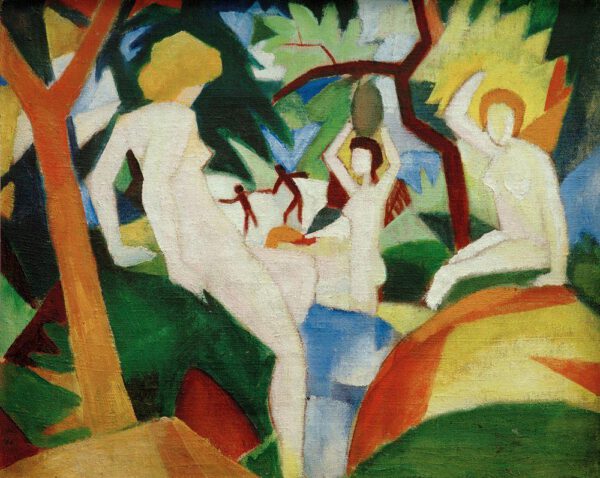 August Macke "Badende Frauen" 75 x 60 cm