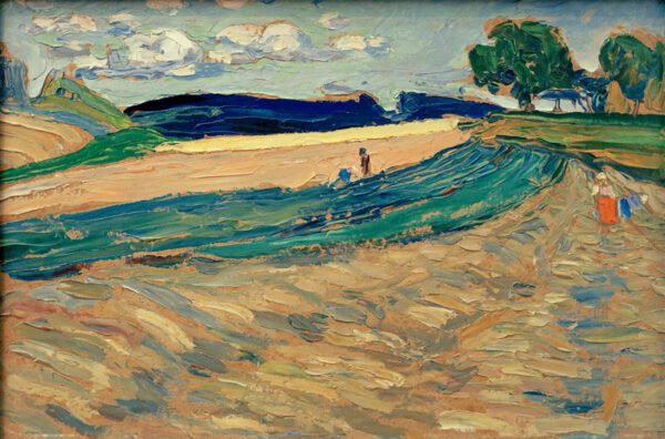 Wassily Kandinsky "Oberpfalz Landschaft Mit Gelbem Feld" 45 x 29 cm