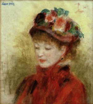Auguste Renoir "Junge Frau mit Blumenhut" 41 x 46 cm
