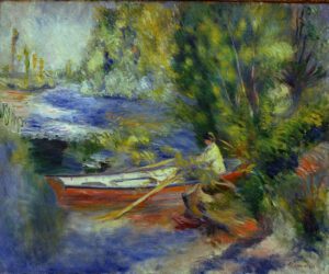 Auguste Renoir "Am Ufer eines Flußlaufes" 65 x 54 cm