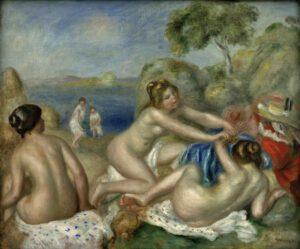Auguste Renoir "Drei Badende mit Krabbe" 65 x 45 cm