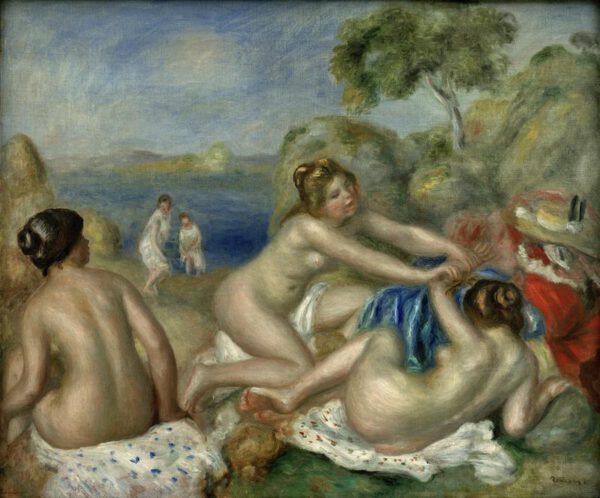 Auguste Renoir "Drei Badende mit Krabbe" 65 x 45 cm