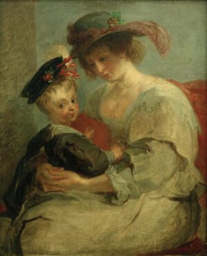 Auguste Renoir "Kopie von Rubens, Helene Fourment und ihre Kinder" 59 x 73 cm