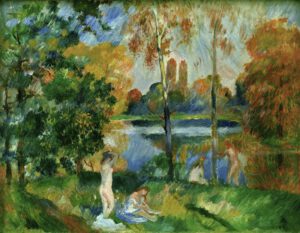 Auguste Renoir "Landschaft mit Badenden" 40 x 31 cm