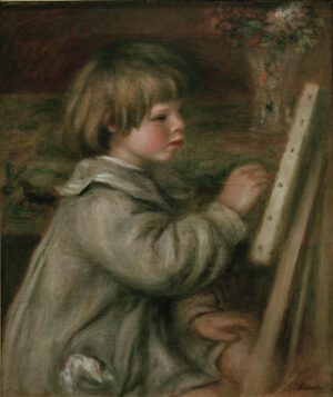 Auguste Renoir "Claude Renoir beim Malen" 46 x 55 cm