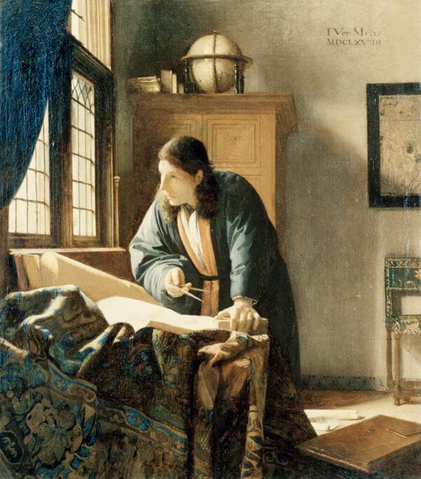 Jan Vermeer "Der Geograph" 46 x 52 cm