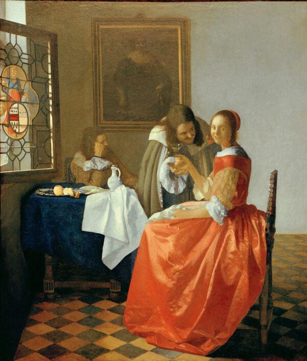 Jan Vermeer "Das Mädchen mit dem Weinglas" 67 x 78 cm