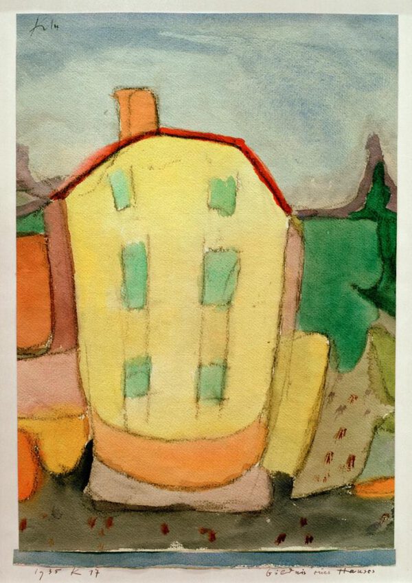 Paul Klee "Bildnis eines Hauses" 22 x 32 cm