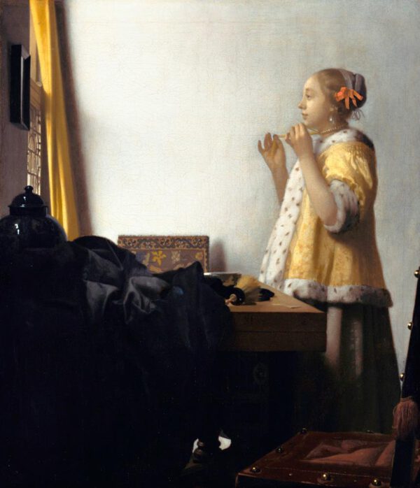 Jan Vermeer "Junge Dame mit Perlenhalsband" 45 x 55 cm