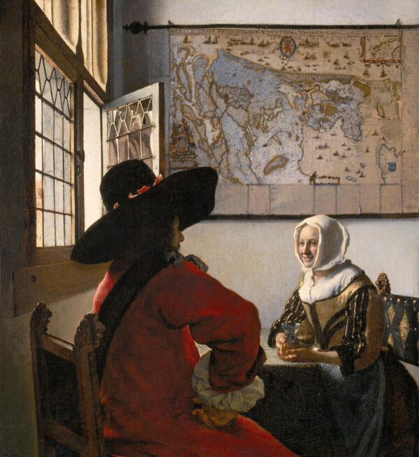 Jan Vermeer "Der Soldat und das lachende Mädchen" 46 x 51 cm