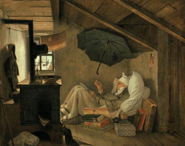 Spitzweg Carl "Der arme Poet" 44 x 36 cm
