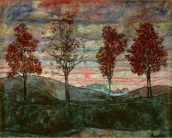 Egon Schiele "Vier Bäume" 141 x 110 cm