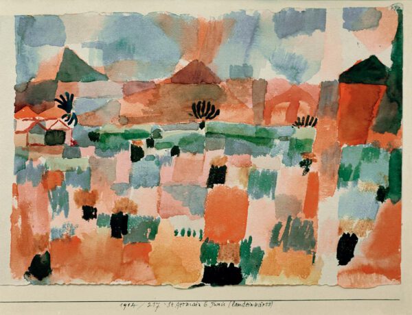 Paul Klee "St. Germain bei Tunis (landeinwärts)" 32 x 22 cm