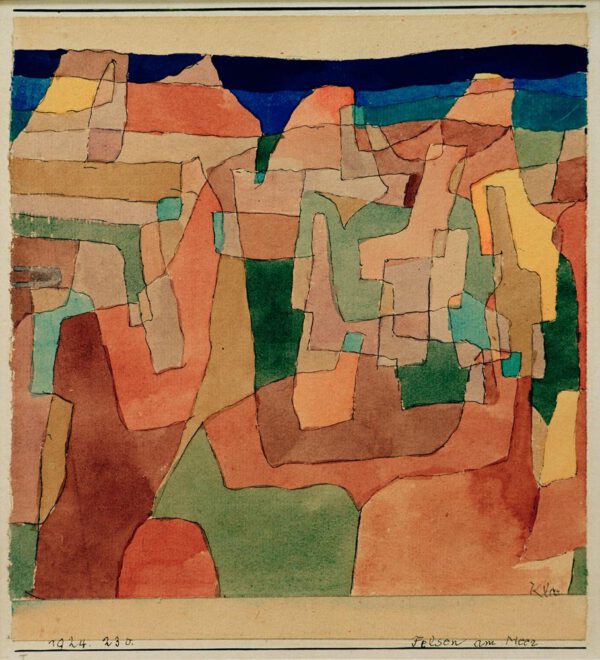Paul Klee "Felsen am Meer" 18 x 20 cm