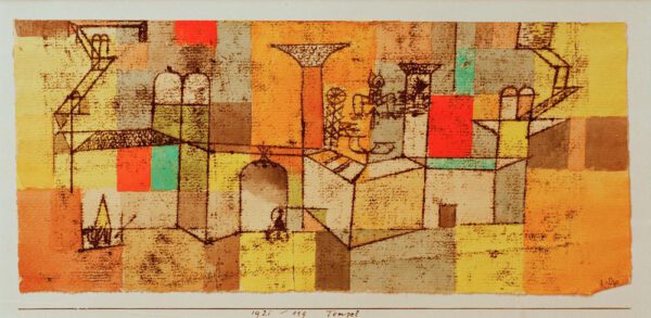 Paul Klee "Tempel" 32 x 14 cm