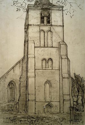 Piet Mondrian "Church in Domburg" 28 x 41 cm