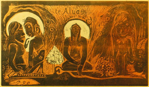 Paul Gauguin "Die Götter"  36 x 20 cm