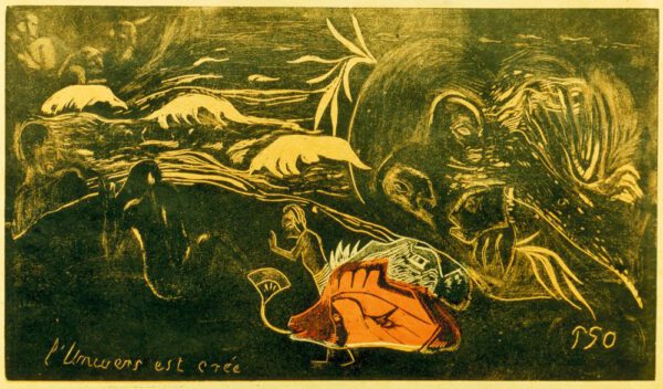 Paul Gauguin "Die Welt ist erschaffen"  36 x 21 cm