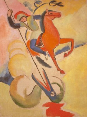 August Macke "Heiliger Georg" 60 x 81 cm