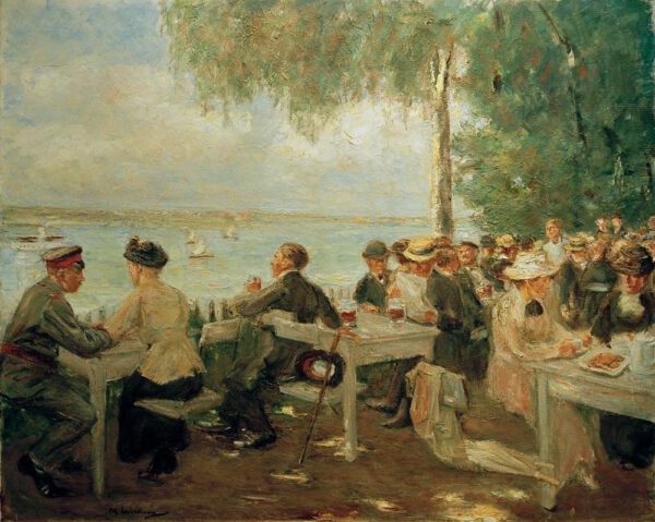 Max Liebermann "Gartenlokal an der Havel – Nikolskoe" 79 x 72 cm