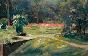 Max Liebermann "Wannseegarten – Die Blumenterrasse nach Westen" 74 x 49 cm