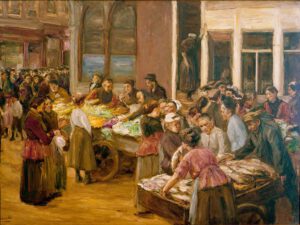Max Liebermann "Judengasse in Amsterdam" 178 x 128 cm