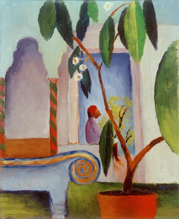 August Macke "Arabisches Cafe" 65 x 80 cm