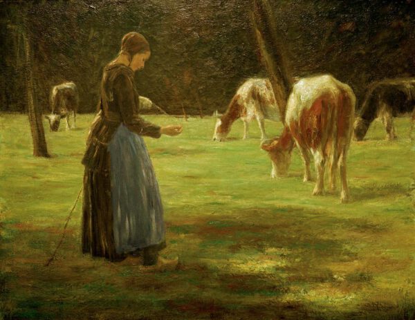 Max Liebermann "Kuhhirtin" 121 x 94 cm