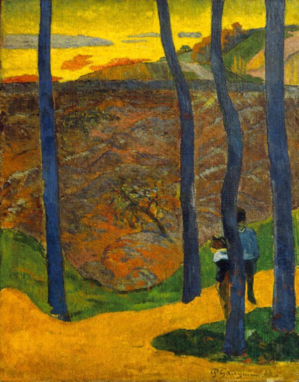 Paul Gauguin "Les arbres bleus (Die blauen Bäume)"  73 x 92 cm