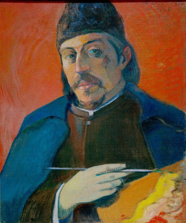 Paul Gauguin "Selbstporträt mit Palette"  73 x 92 cm