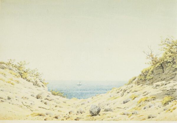 Caspar David Friedrich "Blick durch eine Ufersenkung auf das Meer"  36 x 224 cm