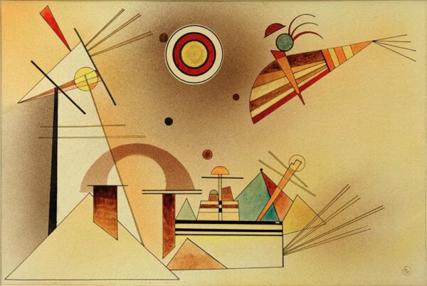 Wassily Kandinsky "Vermindertes Gewicht" 49 x 32 cm