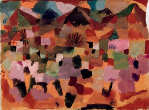 Paul Klee "Mit der Bergkette" 33 x 24 cm