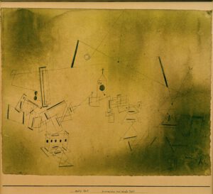 Paul Klee "Kosmische und irdische Zeit" 31 x 25 cm