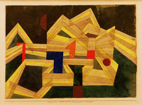 Paul Klee "Architectur, transparent structural" 33 x 23 cm