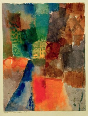 Paul Klee "Das gelbe Haus" 21 x 27 cm