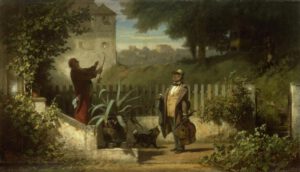 Spitzweg Carl "Besuch auf dem Lande" 48 x 27 cm
