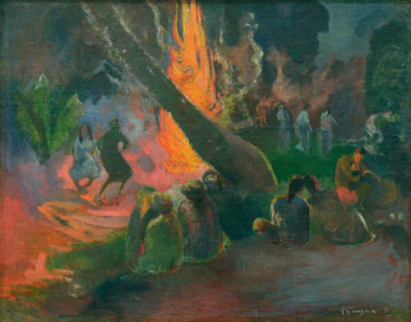 Paul Gauguin "Der Feuertanz (Upaupa)"  92 x 73 cm