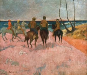 Paul Gauguin "Reiter am Strand"  76 x 66 cm