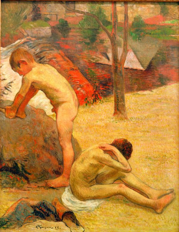 Paul Gauguin "Badende bretonische Knaben"  73 x 92 cm