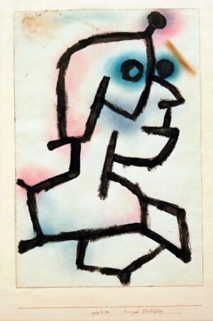 Paul Klee "Krieger Stahlblick" 33 x 49 cm