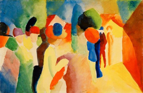 August Macke "Mit gelber Jacke" 45 x 30 cm