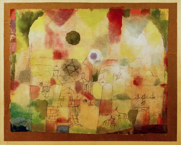 Paul Klee "Kosmisch durchdrungene Landschaft" 26 x 21 cm