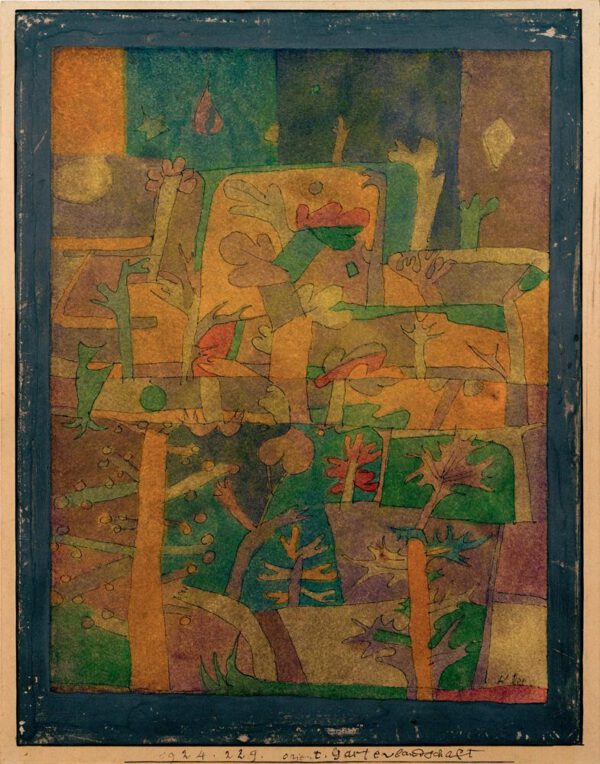 Paul Klee "Orientalische Gartenlandschaft" 17 x 22 cm