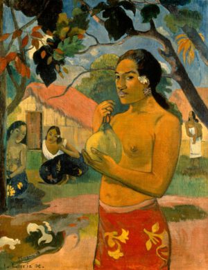 Paul Gauguin "Tahitianerin mit Frucht II (Wohin gehst du)"  72 x 91 cm