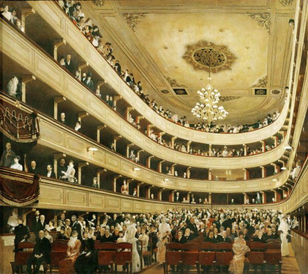 Gustav Klimt "Zuschauerraum des alten Burgtheaters in Wien" 92 x 82 cm